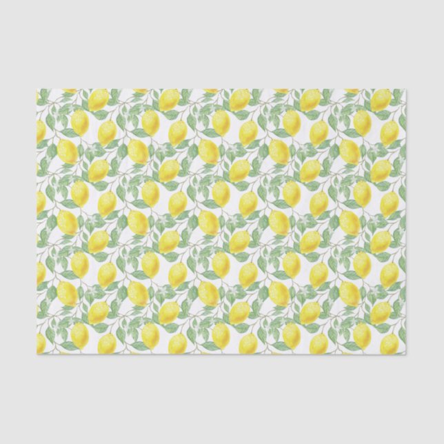 Cheerful Lemon Pattern Tissue Paper (Front)
