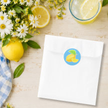 Cheerful Lemon Yellow and Blue Citrus