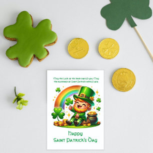 Cheerful Leprechaun: Saint Patrick's Day Festive Holiday Card