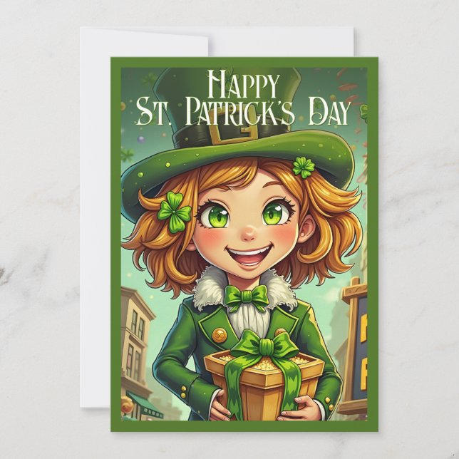 Cheerful Leprechaun - St. Patrick's Day Lucky Char (Front)