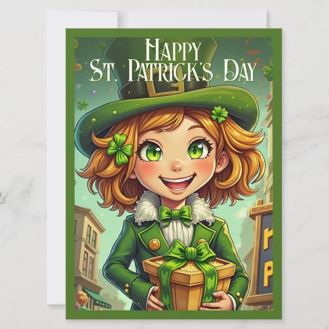 Cheerful Leprechaun - St. Patrick's Day Lucky Char (Front)