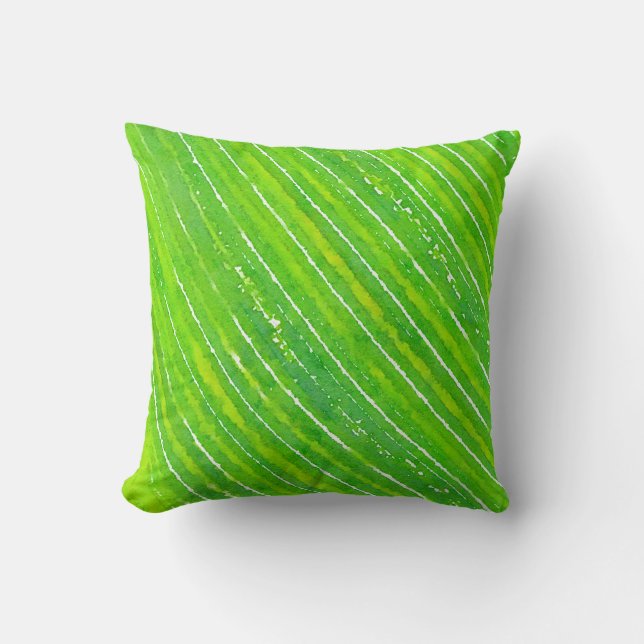 Cheerful Lime Green Abstract Cushion (Front)