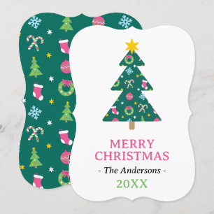 Cheerful merry Christmas Holiday Card