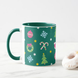 Cheerful merry Christmas pattern Mug