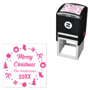 Cheerful merry Christmas Self-inking Stamp