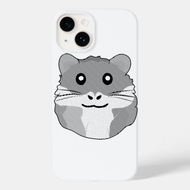 Cheerful Minimalist Hamster Case-Mate iPhone Case (Back)