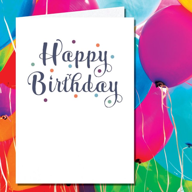 Cheerful Multicolor Happy Birthday Dots Card (Creator Uploaded)