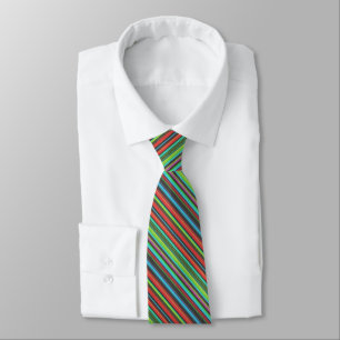 Cheerful Multicolored Stripe Pattern Tie