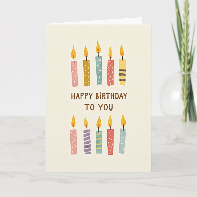Cheerful Patterned Birthday Card (Front)