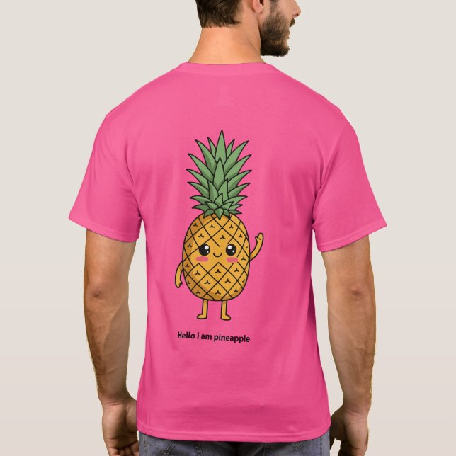 cheerful pineapple character T-Shirt (Back)
