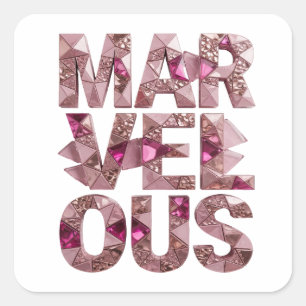 Cheerful Pink MARVELOUS Sticker Graphic
