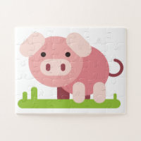 Cheerful Pink Piglet