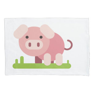 Cheerful Pink Piglet Pillowcase