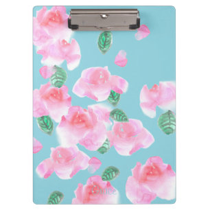 Cheerful Pink Roses Clipboard