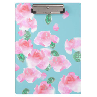 Cheerful Pink Roses Clipboard