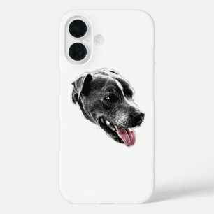Cheerful Pitbull Mix Red Tongue Phone Case