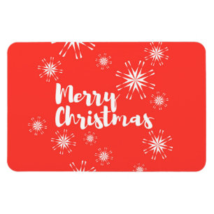 Cheerful, playful design of "Merry Christmas" Magnet