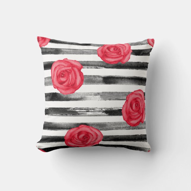 Cheerful Poppy Fields Cushion (Front)