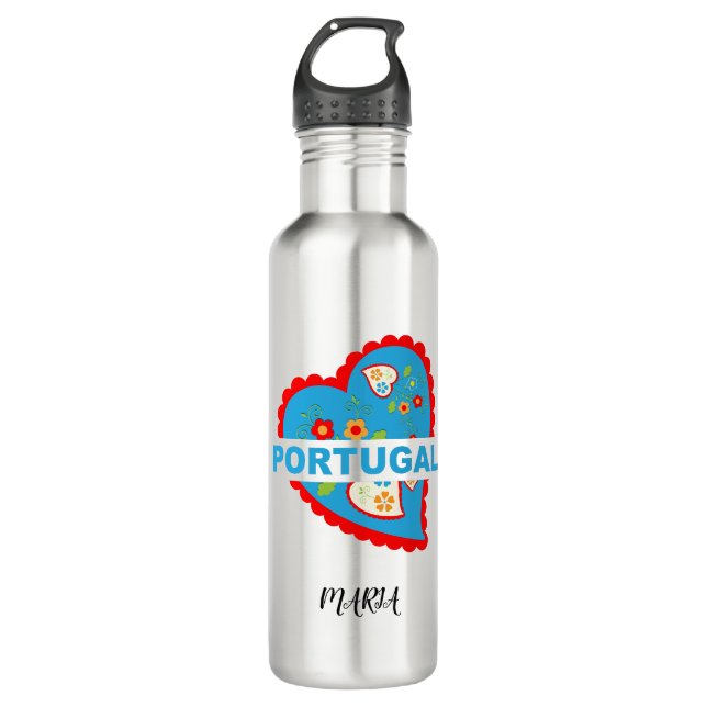 Cheerful Portuguese heart 710 Ml Water Bottle (Front)