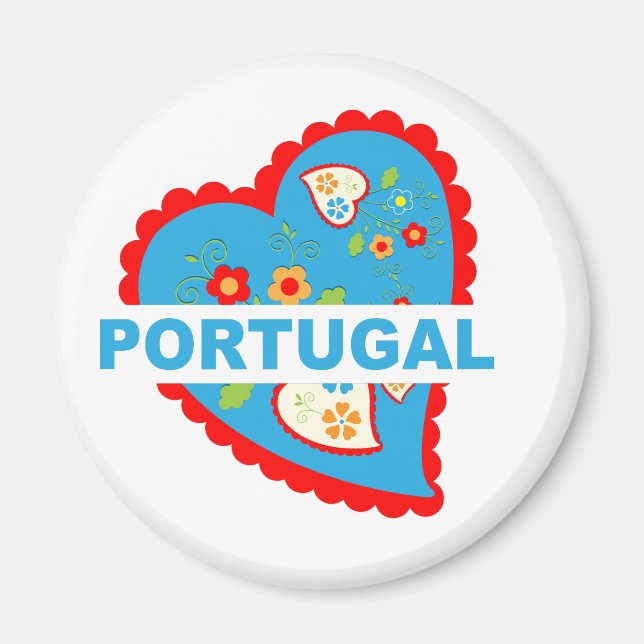Cheerful Portuguese heart Magnet (Front)
