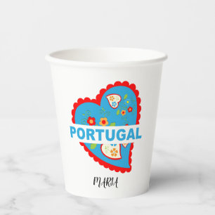 Cheerful Portuguese heart Paper Cups