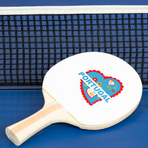 Cheerful Portuguese heart Ping Pong Paddle