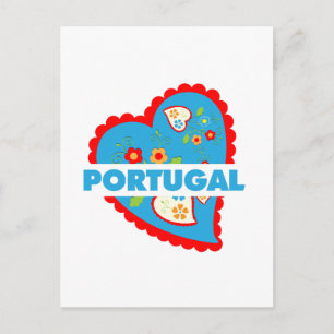Cheerful Portuguese heart Postcard