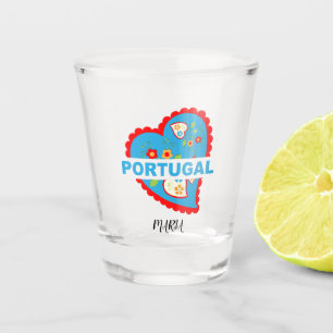 Cheerful Portuguese heart Shot Glass