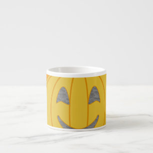 Cheerful Pumpkin Costume Design Halloween Orange Espresso Cup