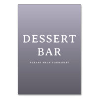 Cheerful Purple Minimalist Dessert Bar Sign
