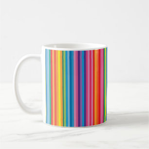 Cheerful Rainbow Stripes Coffee Mug