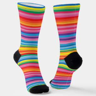 Cheerful Rainbow Stripes Socks