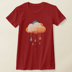 Cheerful Raincloud with Raindrops T-Shirt