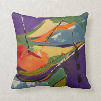 Cheerful Regatta Throw Pillow