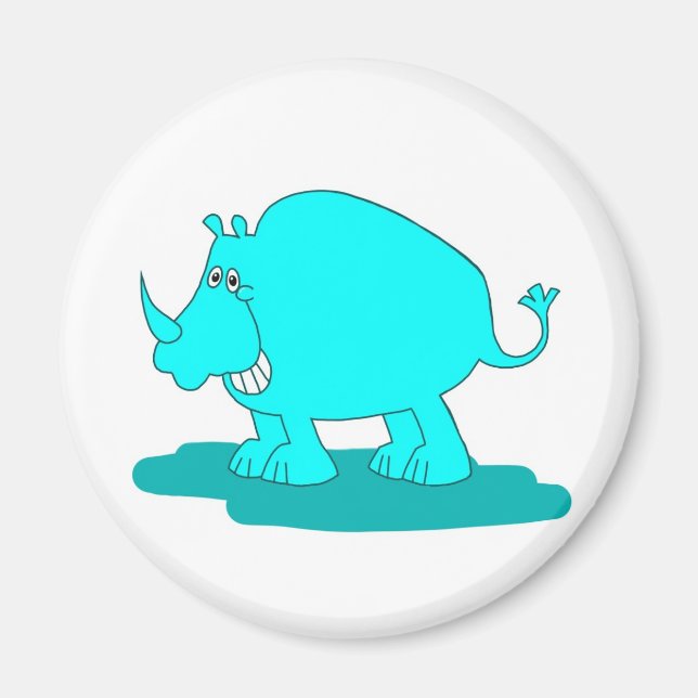 Cheerful Rhino Magnet (Front)