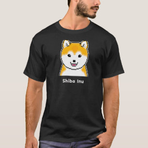 Cheerful Round-Faced Shiba Inu Pixel Art Premium T-Shirt