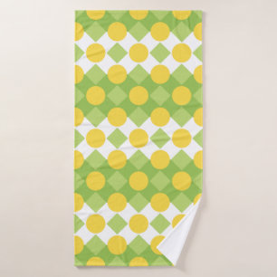 Cheerful Rows of Shapes Pattern Bath Towel