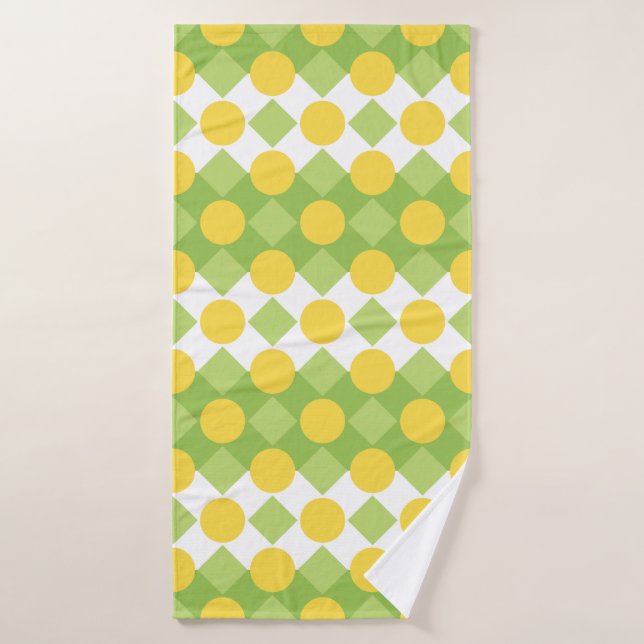 Cheerful Rows of Shapes Pattern Bath Towel (Bath Towel)