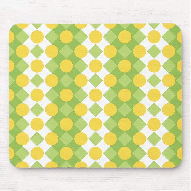 Cheerful Rows of Shapes Pattern Mouse Mat (Front)