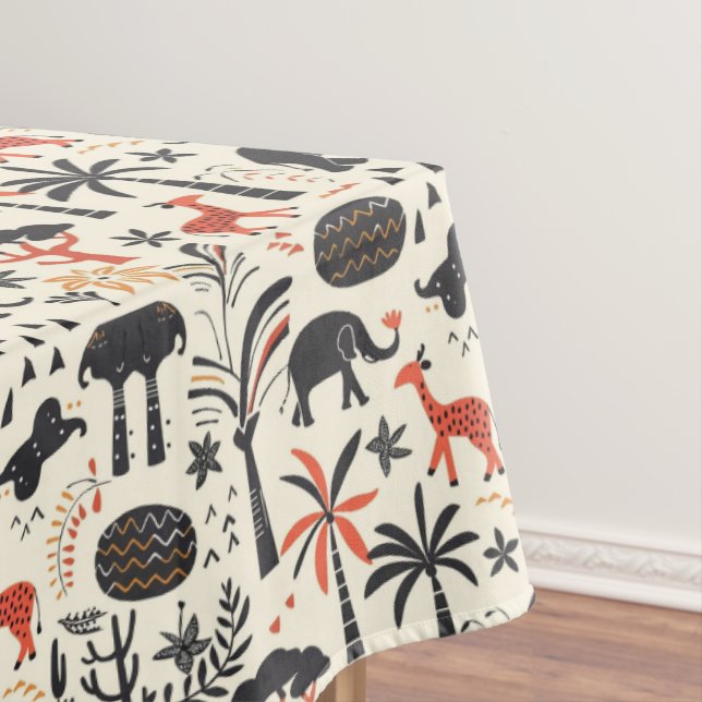 Cheerful Safari Tablecloth (In Situ)