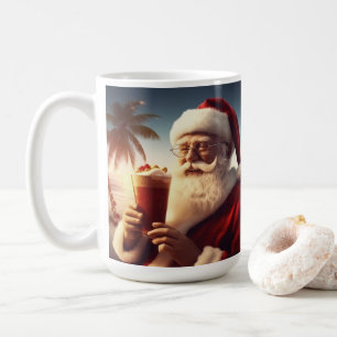Cheerful Santa Christmas in July Coffee Mug