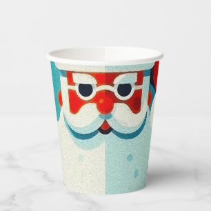 cheerful Santa Claus face Paper cup