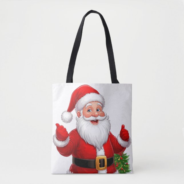 Cheerful Santa Claus Tote Bag (Front)