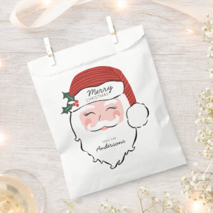 Cheerful Santa Face Favour Bags