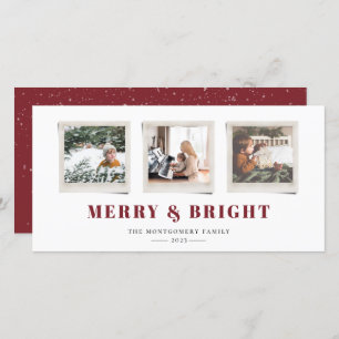 Cheerful Sentiments Snapshot Holiday Card