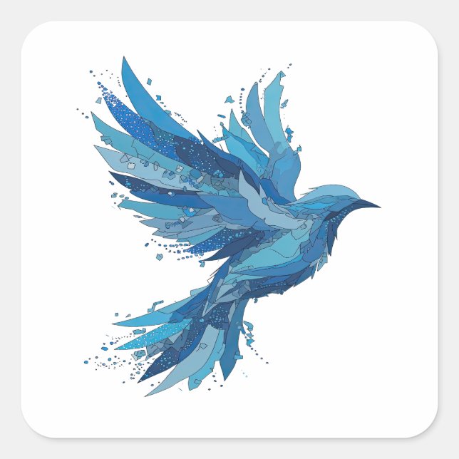 Cheerful Silver Abstract Sticker Motif (Front)