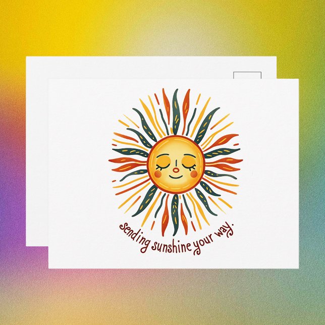  Cheerful Smiling Sun Uplifting Postcard (Cheerful Smiling Sun Uplifting Postcard
)