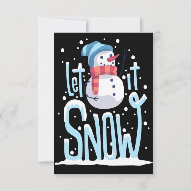 Cheerful Snowman Christmas Card (Front)