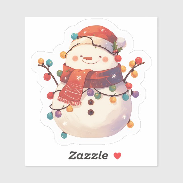 Cheerful Snowman Dressed in Lights (Sheet)