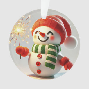 Cheerful Snowman Ornament